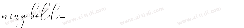 ming bold字体转换
